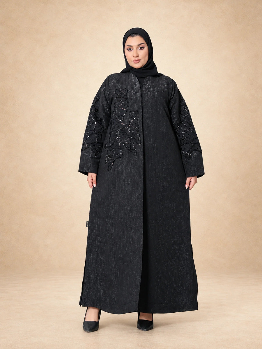High neck embroidery Occasion Abaya