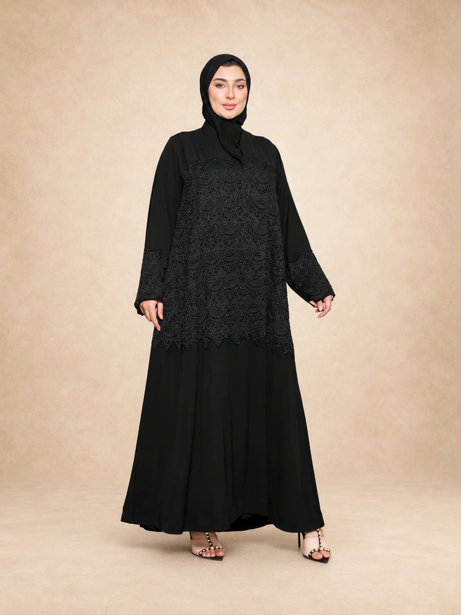 High neck Occasion Abaya