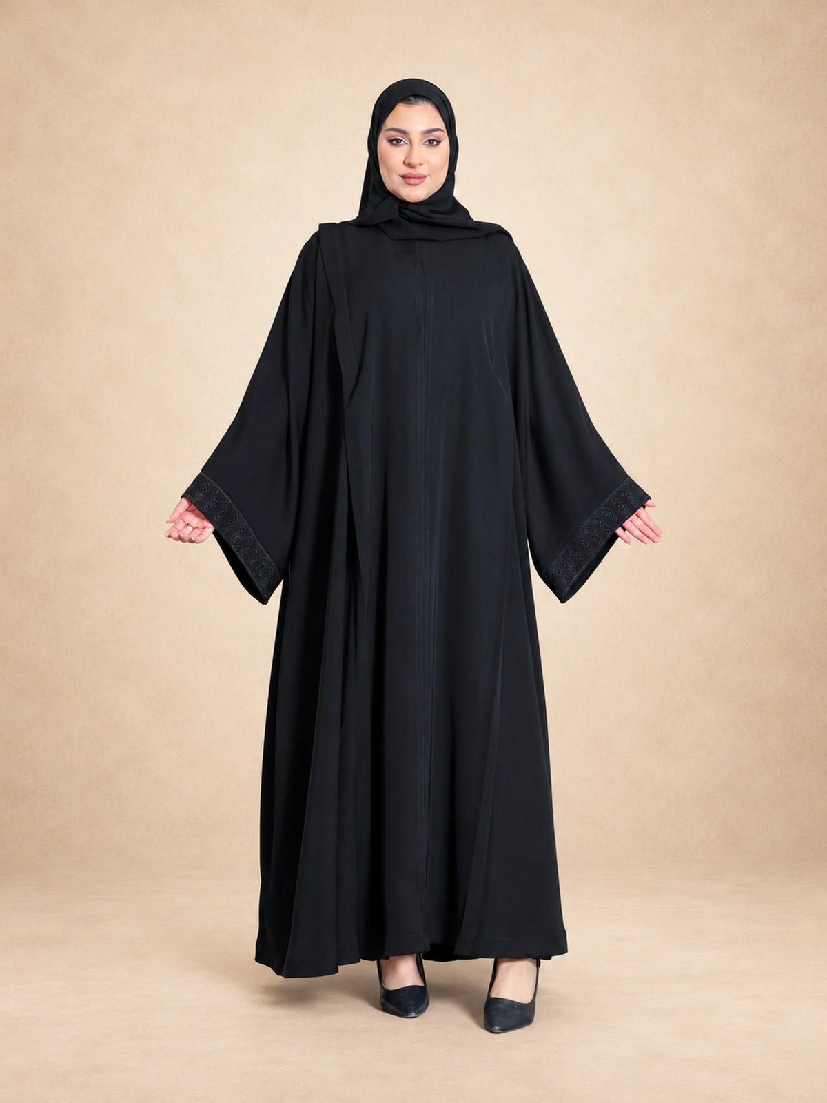 عباية سادة من قماش إنتر نت