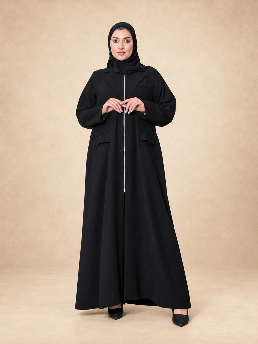 Zipper Blazer Abaya