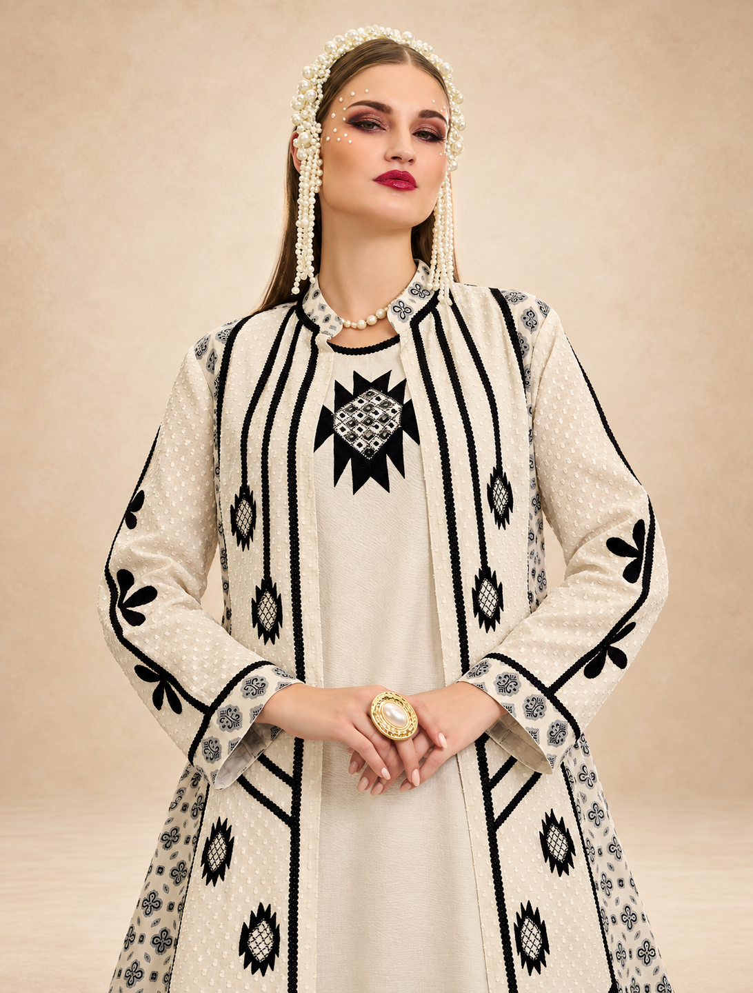 2 Pc Cotton Dobby Stylish Jalabiya