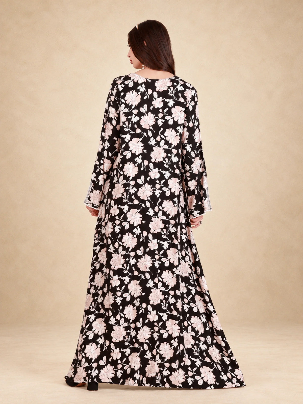 Cotton Rayon Floral Printed Jalabiya