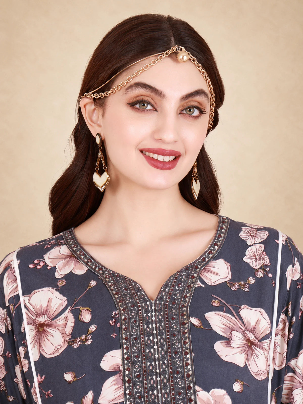 Cotton Rayon Floral Jalabiya