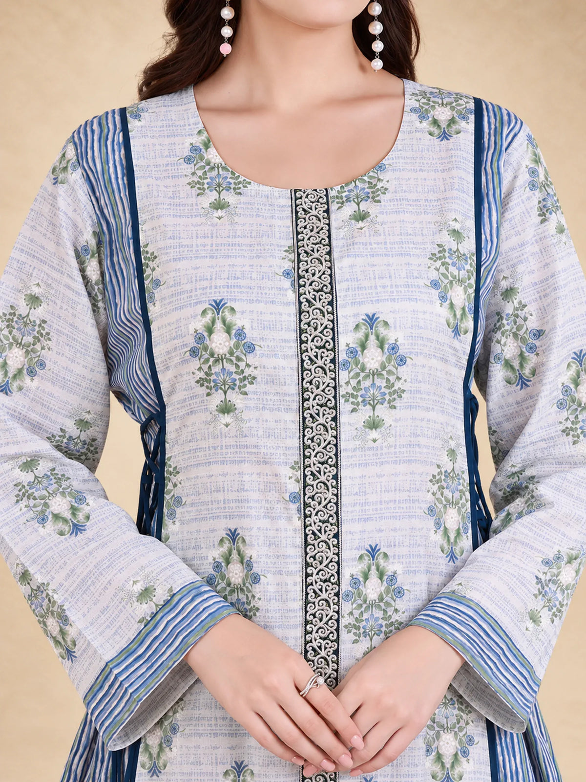 Cotton Floral Printed Jalabiya