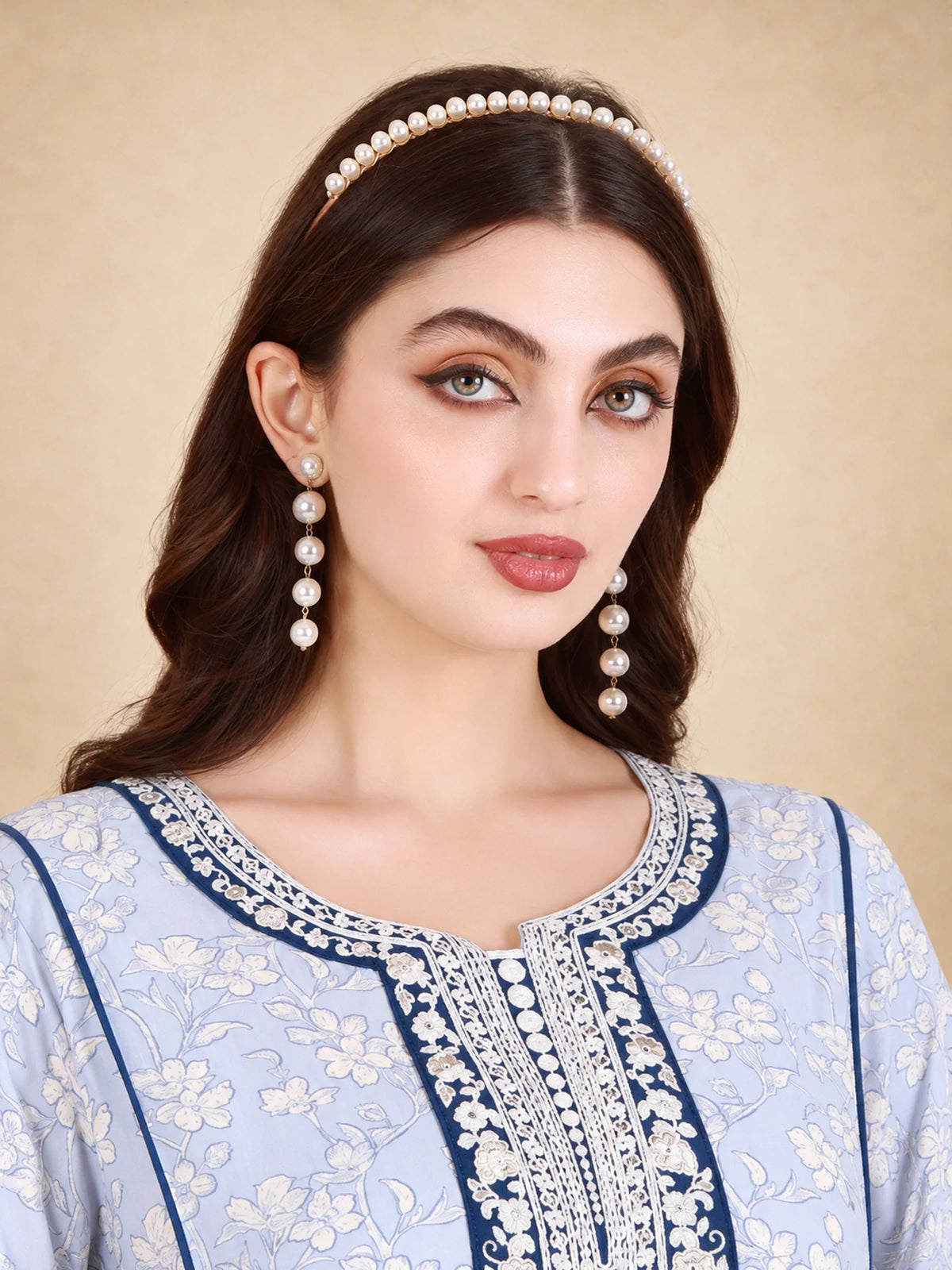 Cotton Rayon Floral Printed Jalabiya