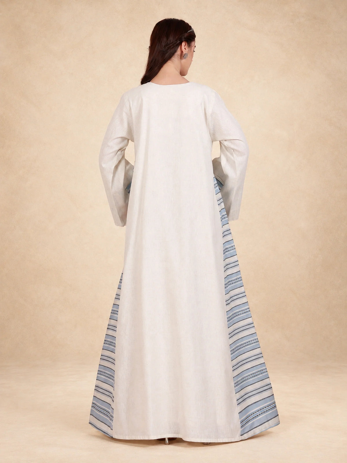 Cotton Linen Embroidered Jalabiya