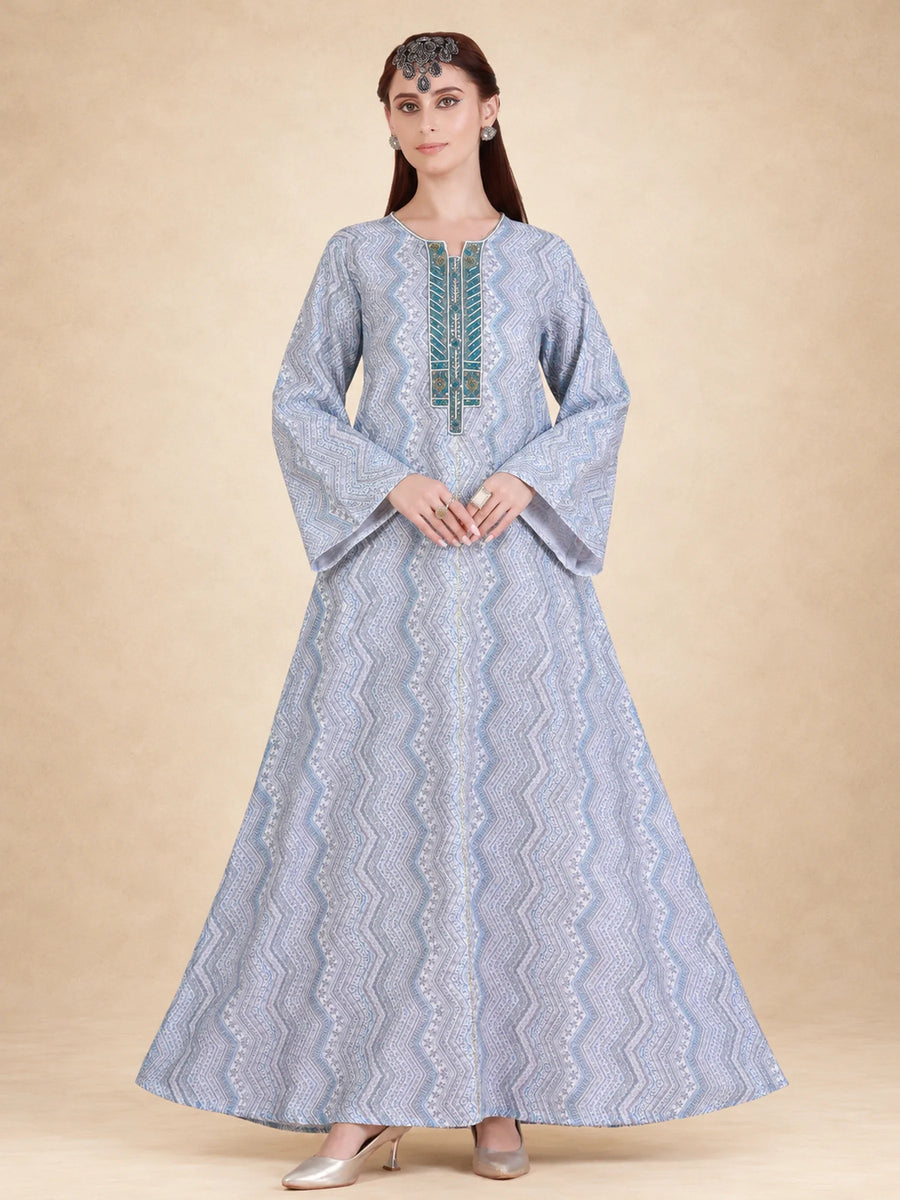 Embroidered Cotton Casual Jalabiya