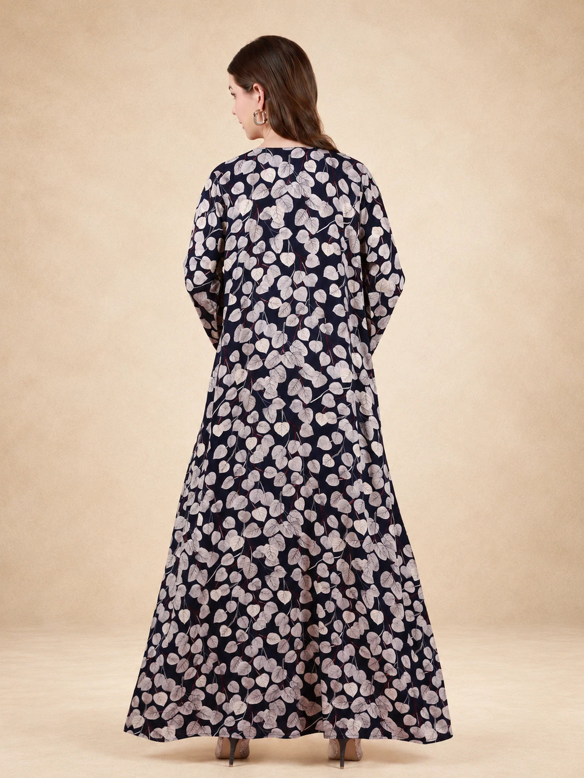 Cotton Rayon Leaf Printed Jalabiya