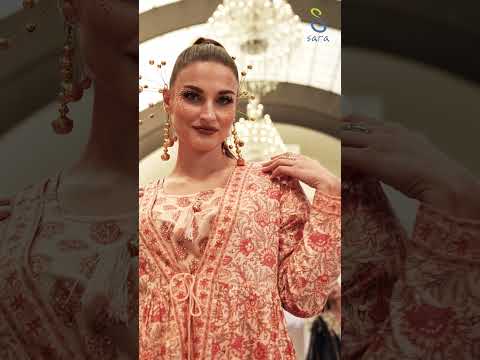 جلابية قطن مطبوعة بأربطة (2 قطعة)