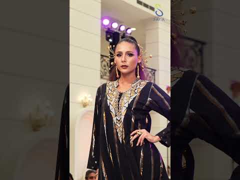 Cotton Jalabiya With  Stripe/ Polka Dot  Lurex